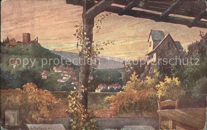 WETZLAR Lahn Hessen Burg Kalsmunt Kuenstlerkarte