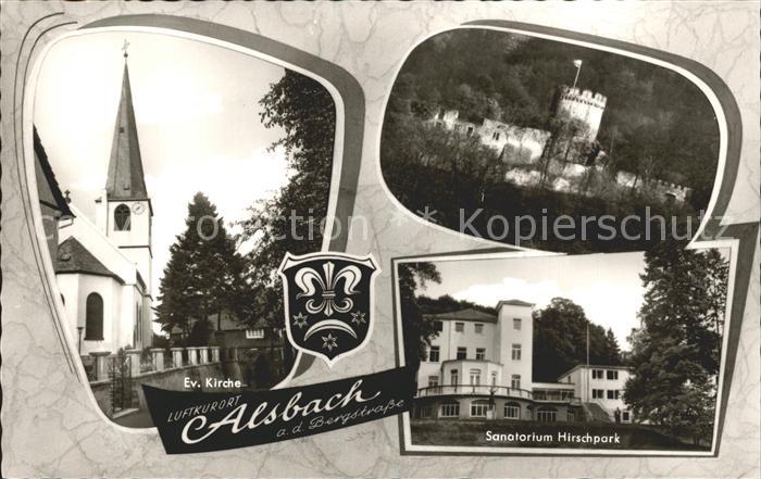 Alsbach Bergstrasse Ev Kirche Schloss Sanatorium Hirschpark