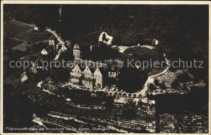 St Martin Pfalz Die Kropsburg Fliegeraufnahme