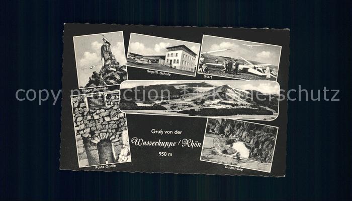 Wasserkuppe Rhoen Flieger Denkmal Segelflugschule Start Fuldaquelle Guckai See