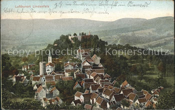 Lindenfels Odenwald Panorama mit Burg