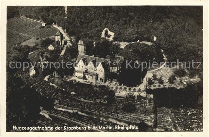 St Martin Pfalz Die Kropsburg Fliegeraufnahme