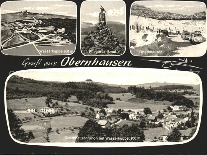 Obernhausen mit Wasserkuppe und Fliegerdenkmal