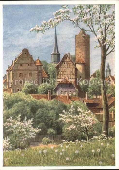 Schlitz Hessen Burg Kuenstlerkarte