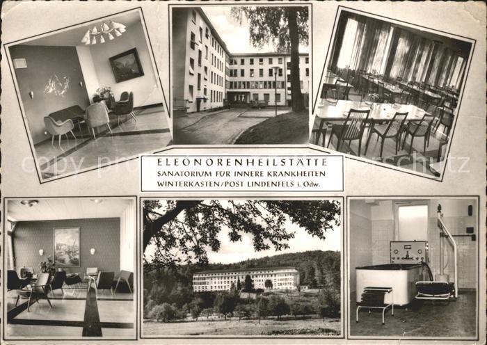 Winterkasten Lindenfels Eleonoren Heilstaette Zimmer Speisesaal Anwendungsbad