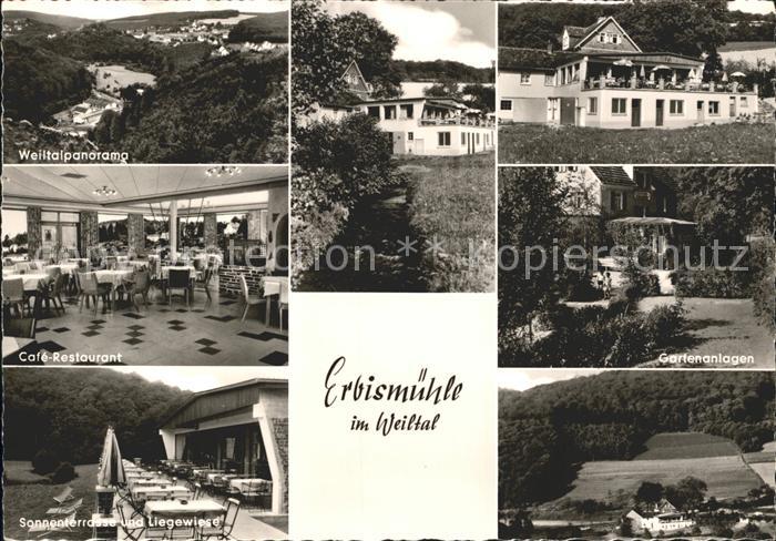 Neuweilnau Erbismuehle Weiltal Cafe Restaurant Sonnenterrasse Gartenanlagen