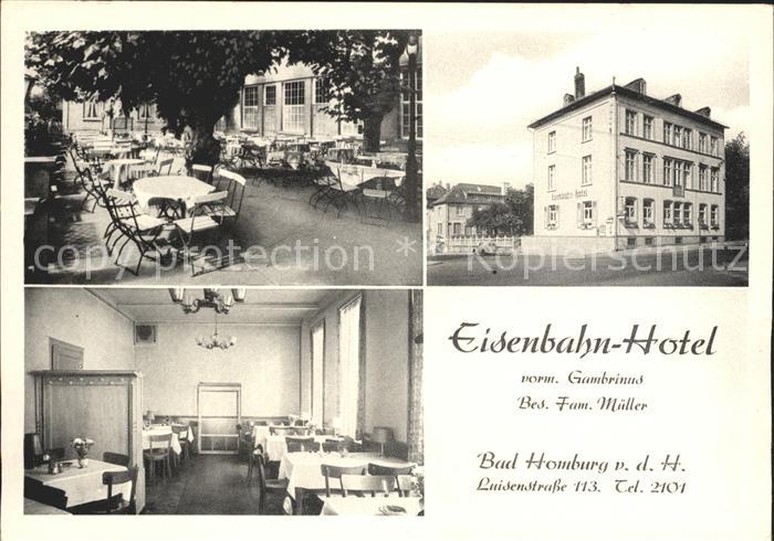 Bad Homburg Eisenbahn Hotel Freiterrasse Gastraum