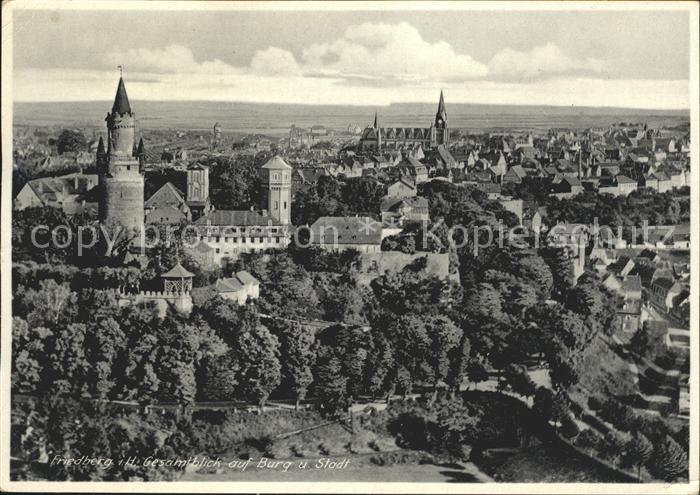 Friedberg Hessen Blick auf Burg und Stadt