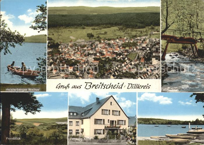 Breitscheid Hessen Totalansicht Heisterberger Weiher Aubachtal Fernblick Pension