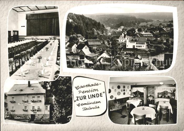 Gemuenden Taunus Gasthaus Pension Zur Linde Speisesaal Gaststube