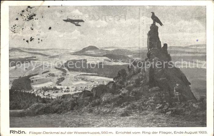 Wasserkuppe Rhoen Flieger Denkmal Flugzeug