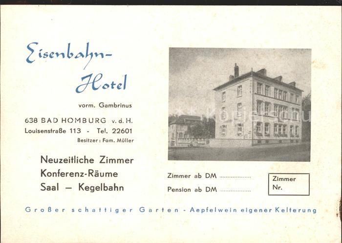 Bad Homburg Eisenbahn Hotel Lageplan