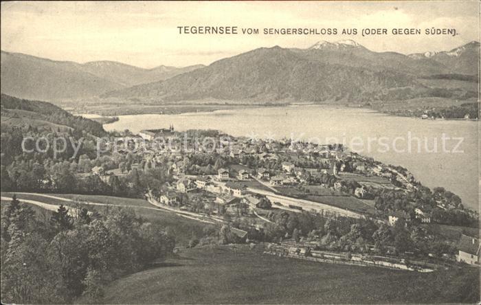 Tegernsee Bayern Blick vom Sengerschloss
