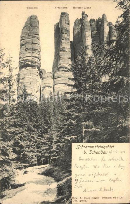 Bad Schandau Schrammsteingebiet Blasstock Kreuzarm Morsche Zinne
