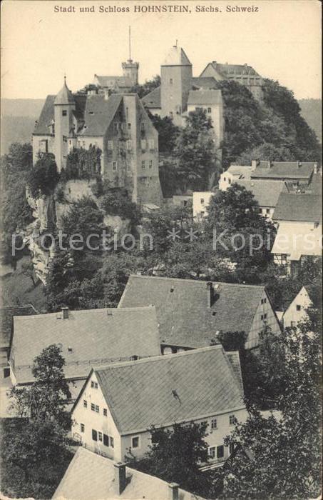 Hohnstein Saechsische Schweiz Stadt und Schloss