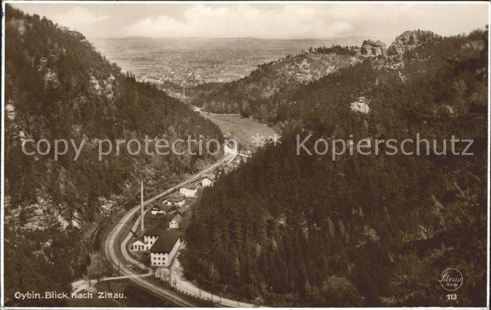 Oybin Sachsen Blick nach Zittau