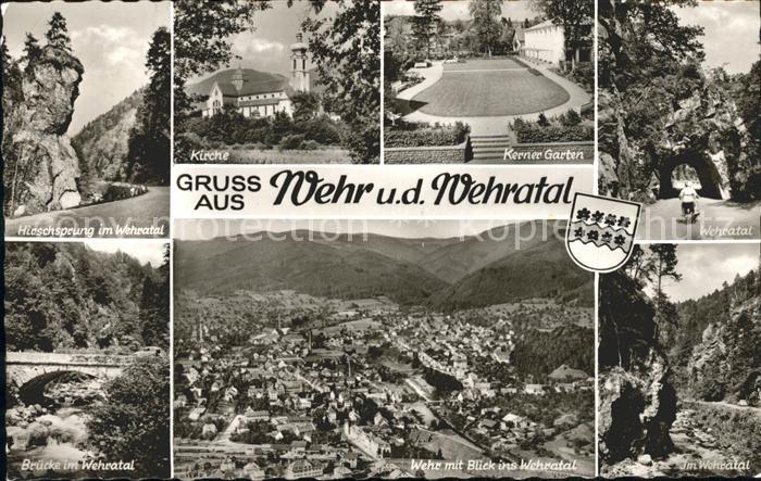 Wehr Hirschsprung Kirche Kerner Garten Wehratal Bruecke Totalansicht