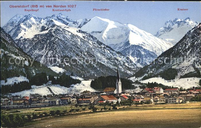 Oberstdorf mit Kegelkopf Krottenkoepfe Fuerschiesser Kratzer
