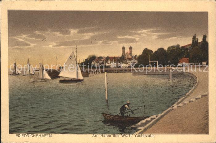 Friedrichshafen Bodensee Hafenpartie am Wuertt Yachtklub
