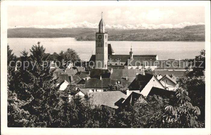 ueberlingen Bodensee Stadtblick Kirche