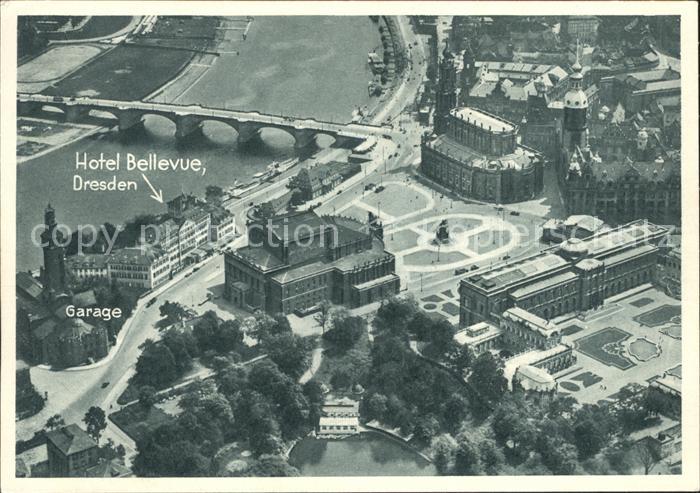 DRESDEN Elbe Hotel Bellevue Fliegeraufnahme