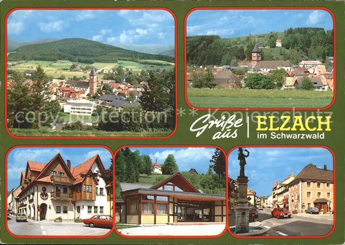 Elzach Panorama Teilansicht Kirche Dorfmotive