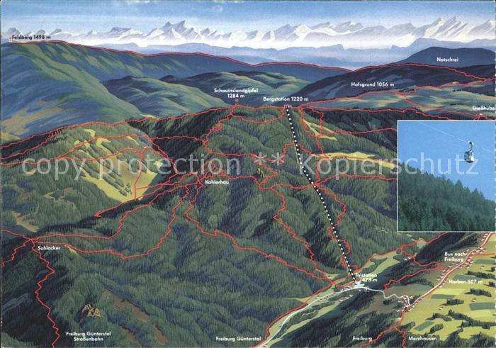 Schauinsland Panoramakarte Schauinslandbahn