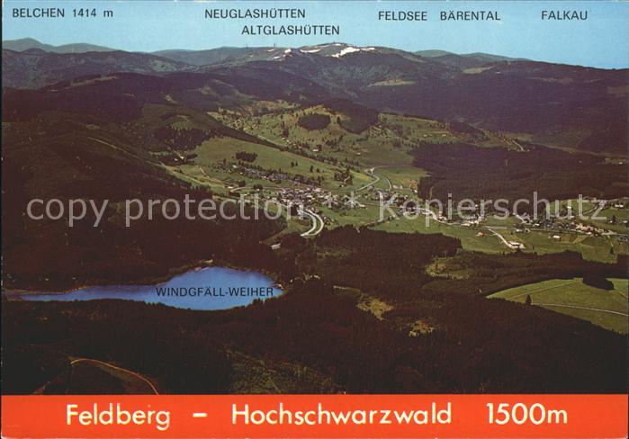 Feldberg Schwarzwald mit Windgfaellweiher Neuglashuetten Altglasthuetten Feldsee