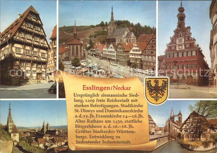 Esslingen Neckar Fachwerkhaus Marktplatz Kirche Rathaus Neckarpartie