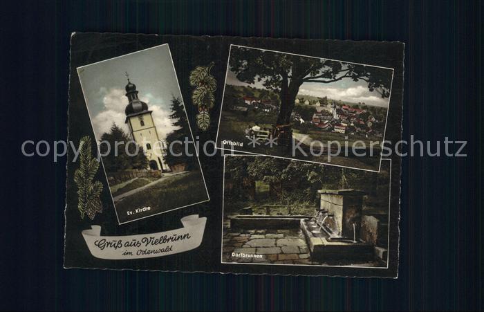 Vielbrunn Ev Kirche Ortsblick Dorfbrunnen