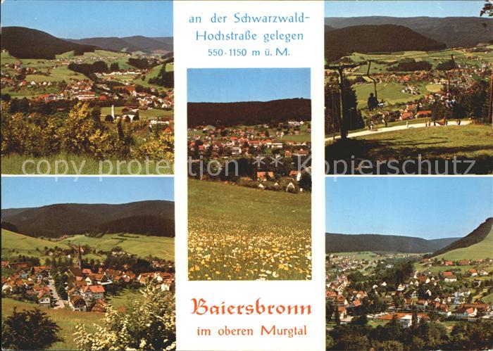 Baiersbronn Schwarzwald Murgtal Panorama Teilansichten