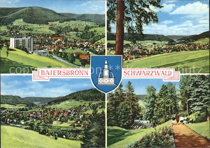 Baiersbronn Schwarzwald Panorama Teilansichten Waldweg