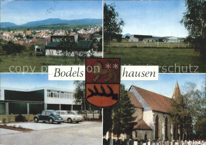 Bodelshausen Teilansicht Sportplatz Halle Kirche