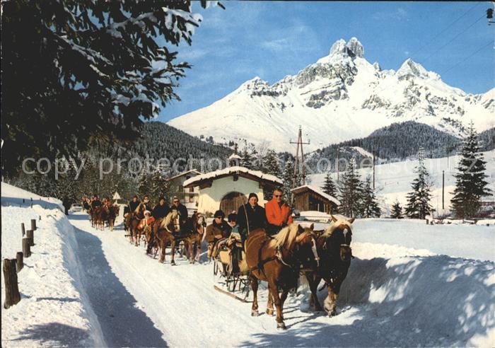 Filzmoos mit Bischofsmuetze Pferdeschlittenfahrt