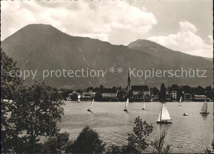 Rottach-Egern Partie am Tegernsee mit Wallberg und Setzberg