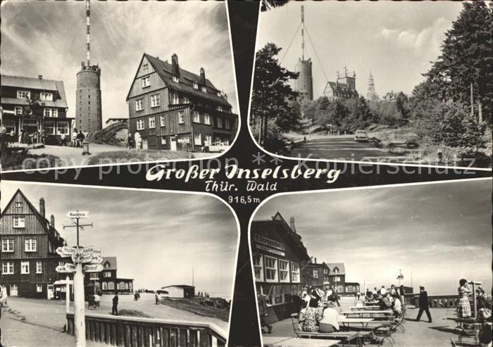 Grosser Inselsberg Sender Turm Berggasthaus Thueringer Wald