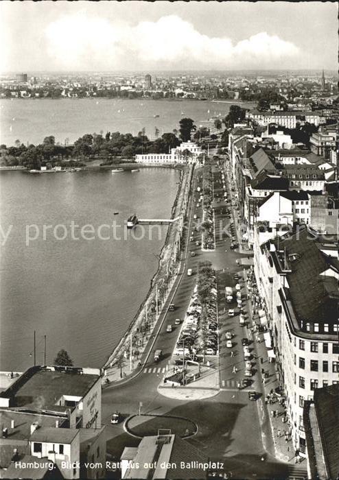 HAMBURG  CITY Blick vom Rathaus auf den Ballinplatz