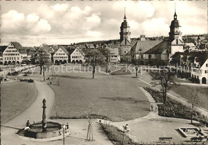 FREUDENSTADT BW Marktplatz Brunnen Evangelische Kirche