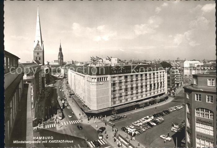 HAMBURG  CITY Moenckebergstrasse mit Karstadt Haus Kirche