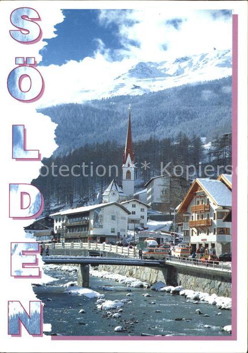 Soelden oetztal Ortsblick mit Kirche