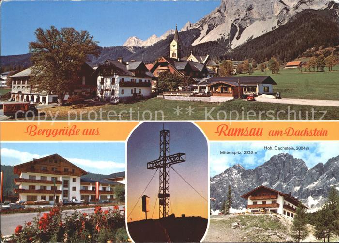 Ramsau Dachstein Steiermark Ortsansicht Mitterspitz Hoher Dachstein
