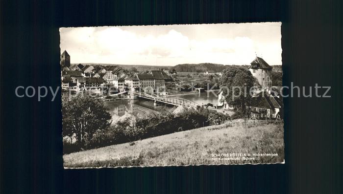 Hohentengen Hochrhein Schloss Roetteln mit Kaiserstuhl