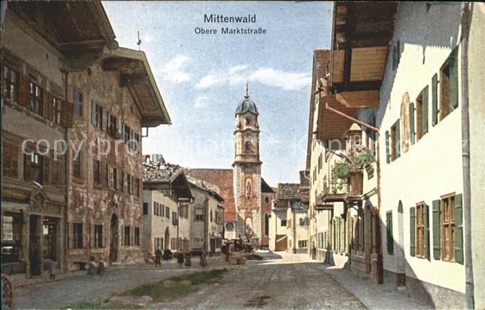 Mittenwald Bayern Obere Marktstrasse Kirche