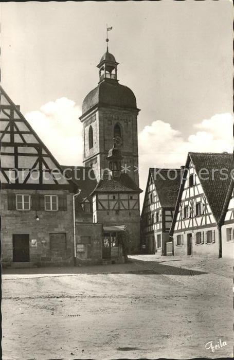 Rosstal Fuerth Bayern Marktplatz Kirche