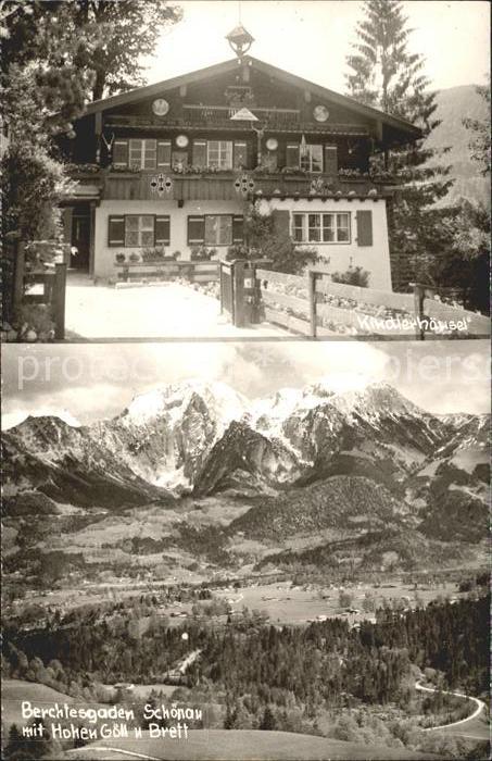 BERCHTESGADEN Bayern mit Hohem Goell und Brett Kindlerhaeusel