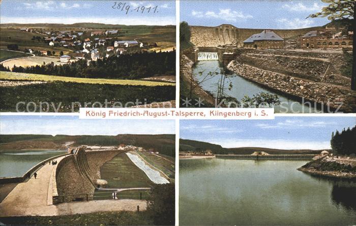 Klingenberg Sachsen Total Koenig Friedr Aug Talsperre Teilansichten