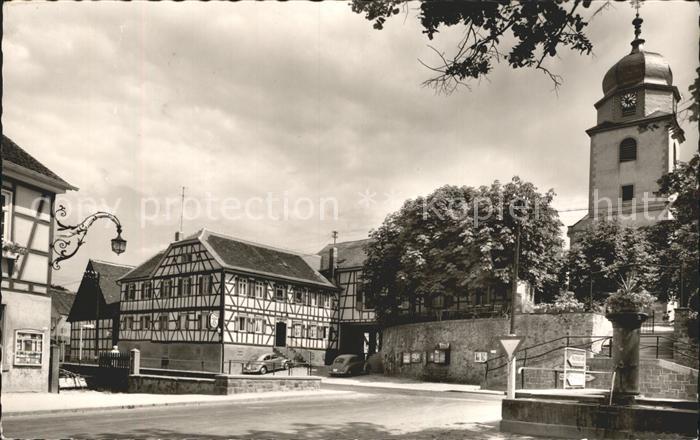 Reichenbach Odenwald Kirche Brunnen Fachwerkhaeuser
