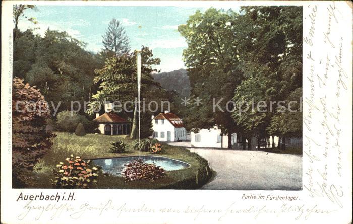 Auerbach Bergstrasse Partie im Fuerstenlager Brunnen