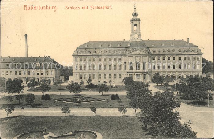 Hubertusburg Schloss Wermsdorf Schloss mit Schlosshof