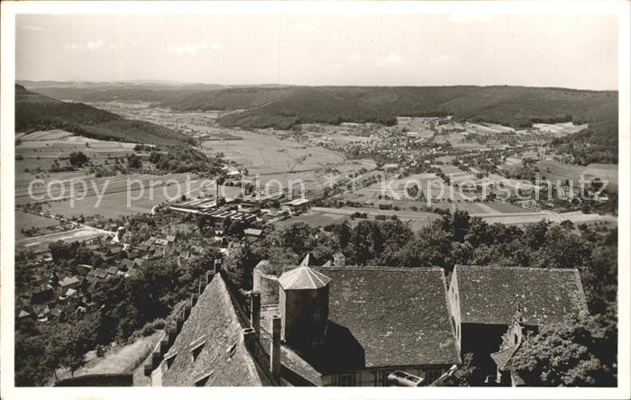 Breuberg Burg Breuberg Burgschaenke Panorama